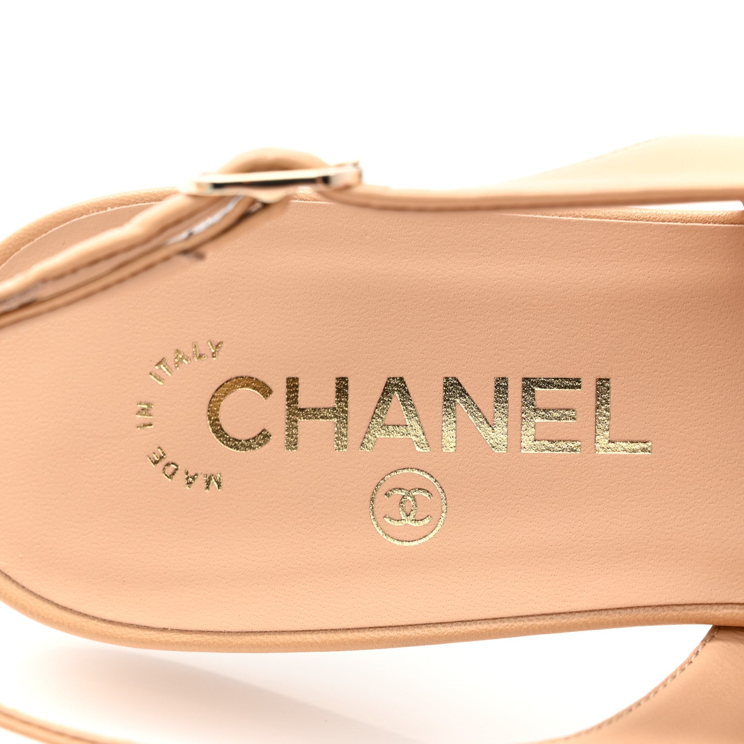 Chanel Goatskin Grosgrain Pointed Toe CC Slingback Flats 40 Beige Black 6 of 9