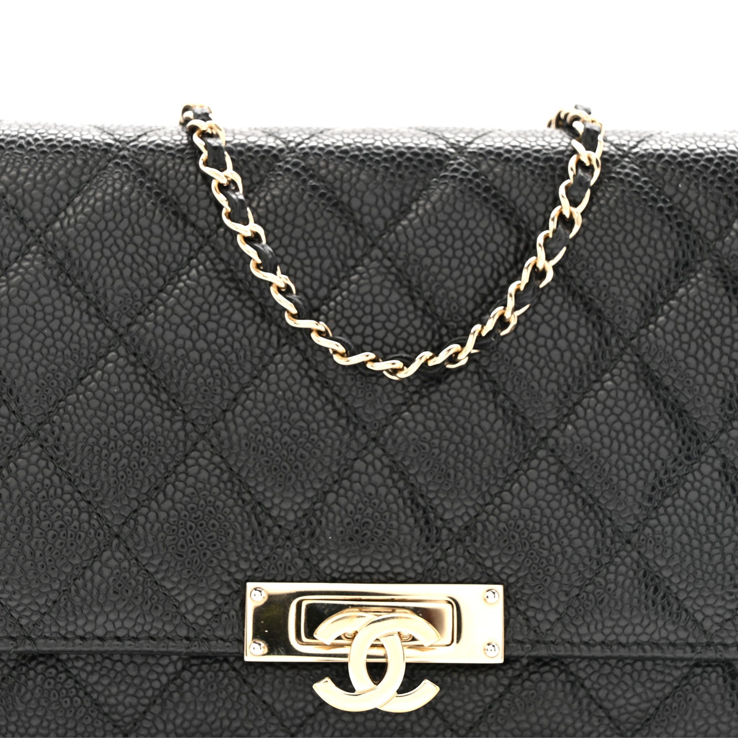 Chanel Caviar Quilted Golden Class Wallet On Chain WOC Black 9 of 13