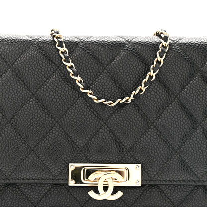 Chanel Caviar Quilted Golden Class Wallet On Chain WOC Black 9 of 13
