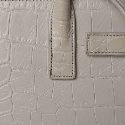 Saint Laurent Croc Calfskin Embossed Nano Sac De Jour Cream Souffle 12 of 15