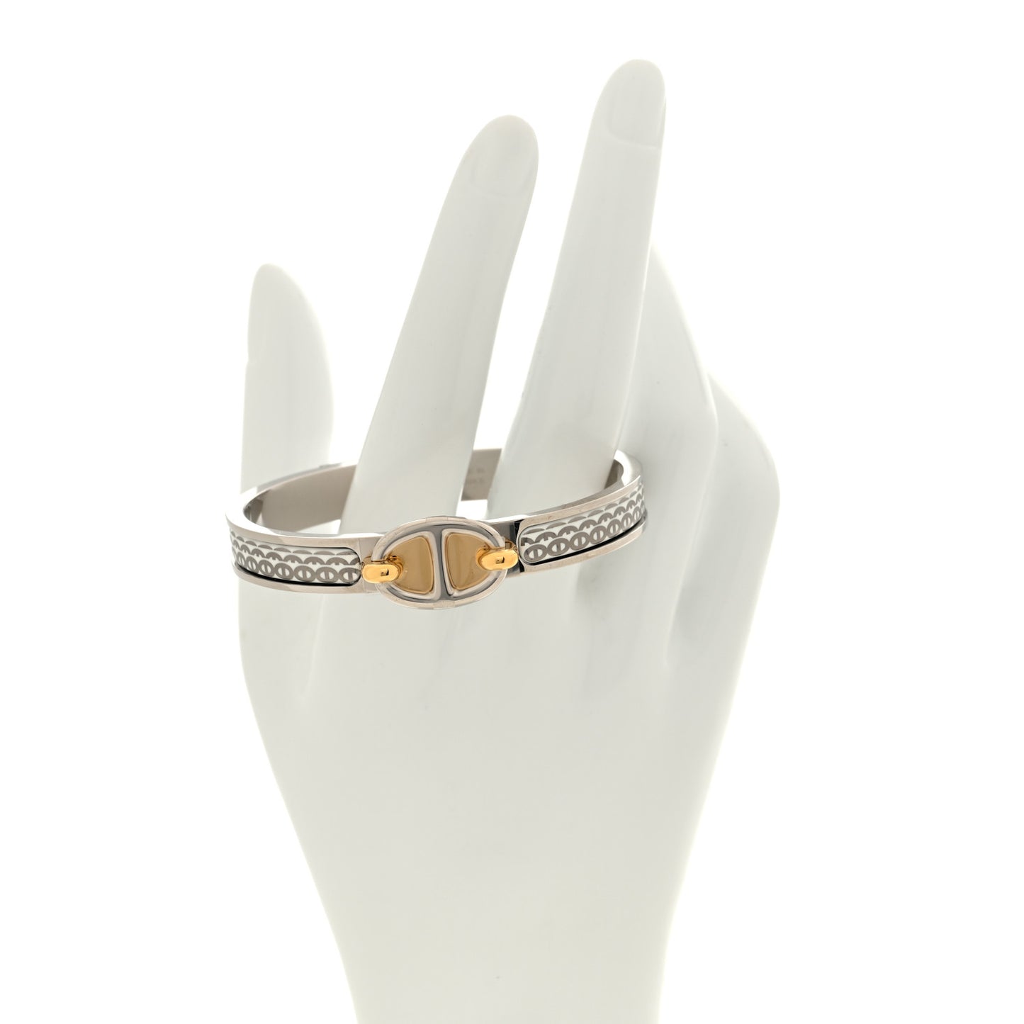 Enamel Mini Clic Chaine d'Ancre Bracelet Orfevre White Platine White