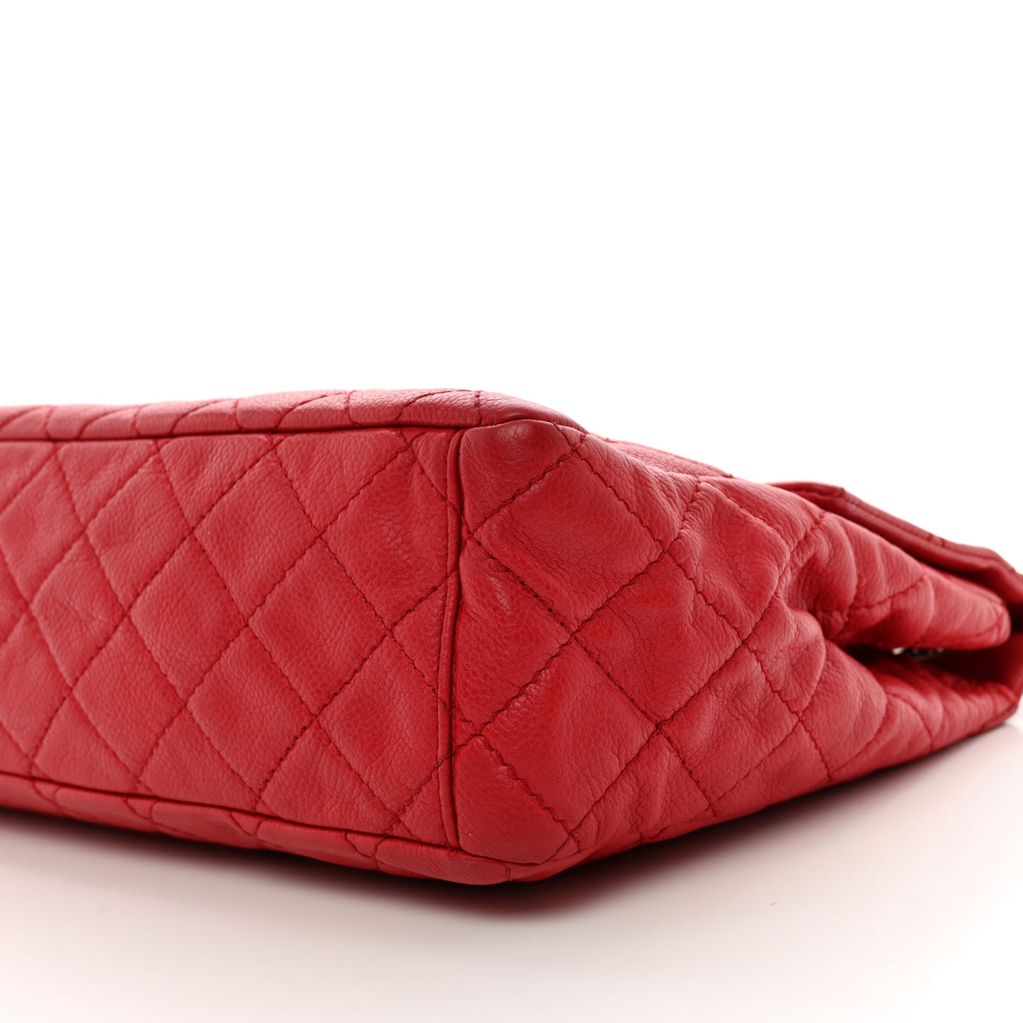 Soft Caviar Quilted Jumbo XL Single Flap Red