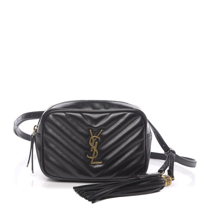 Saint Laurent Calfskin Matelasse Monogram Lou Belt Bag Black 1 of 9