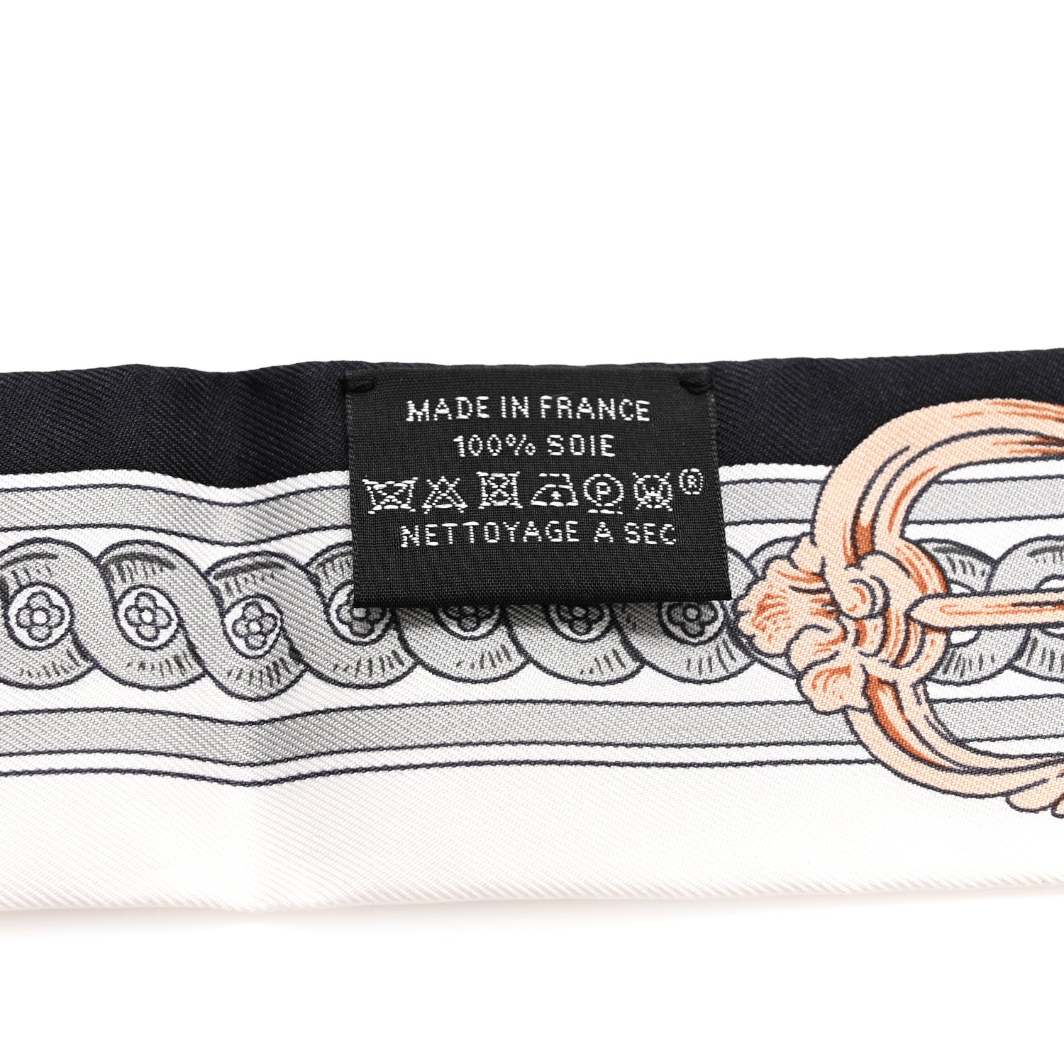 Hermes Silk Bride De Cour Twilly Black White Or Rose 4 of 4