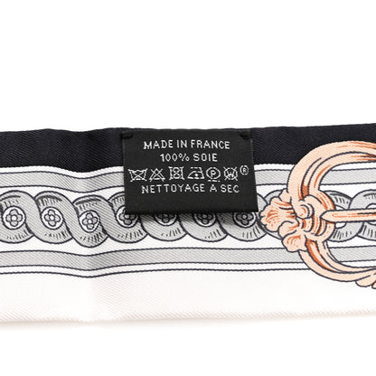 Hermes Silk Bride De Cour Twilly Black White Or Rose 4 of 4