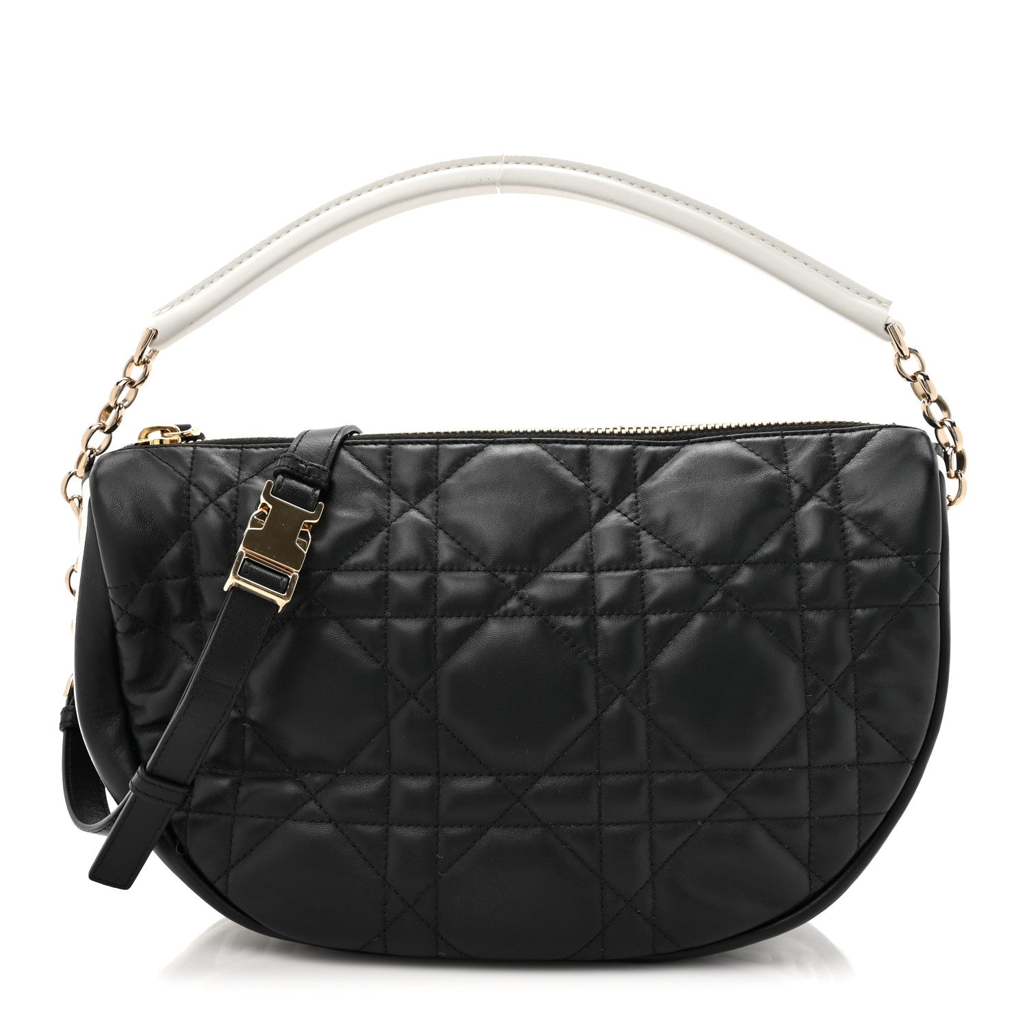 Christian Dior Lambskin Cannage Medium Dior Vibe Hobo Bag Black 1 of 11