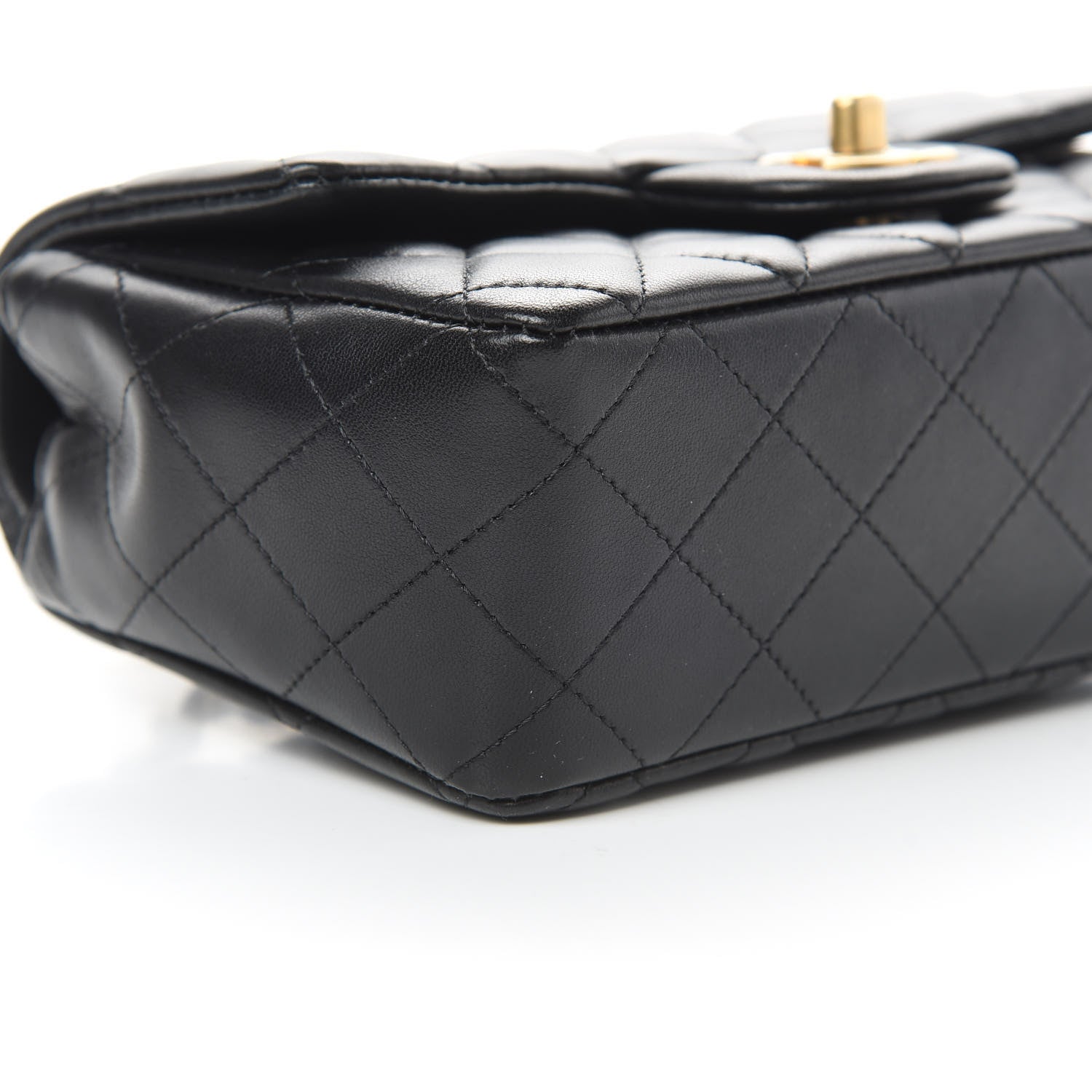 Chanel Lambskin Quilted Mini Rectangular Flap Black 9 of 12