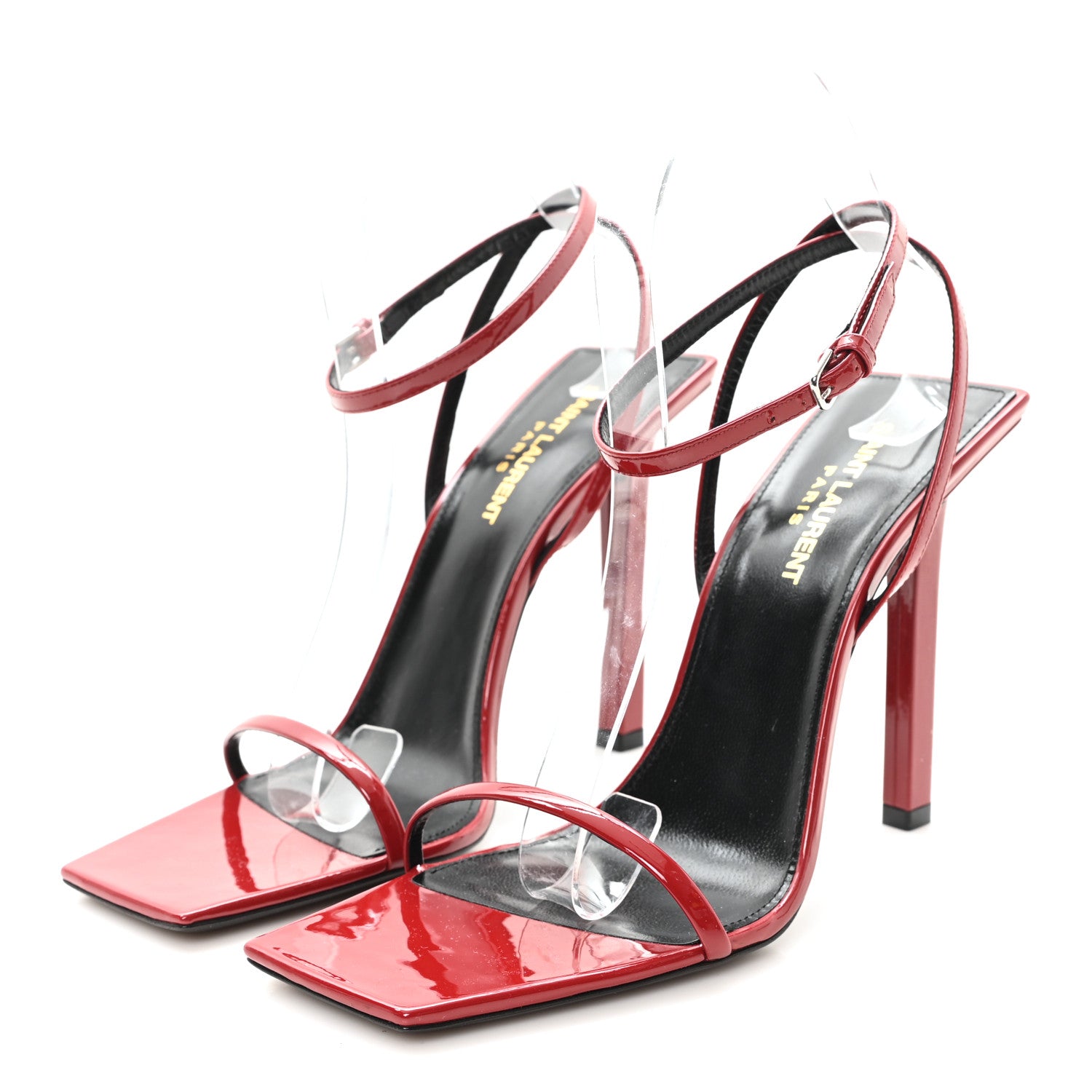 Saint Laurent Vernice Pam 110 Sandals 39 Opyum Red 4 of 8