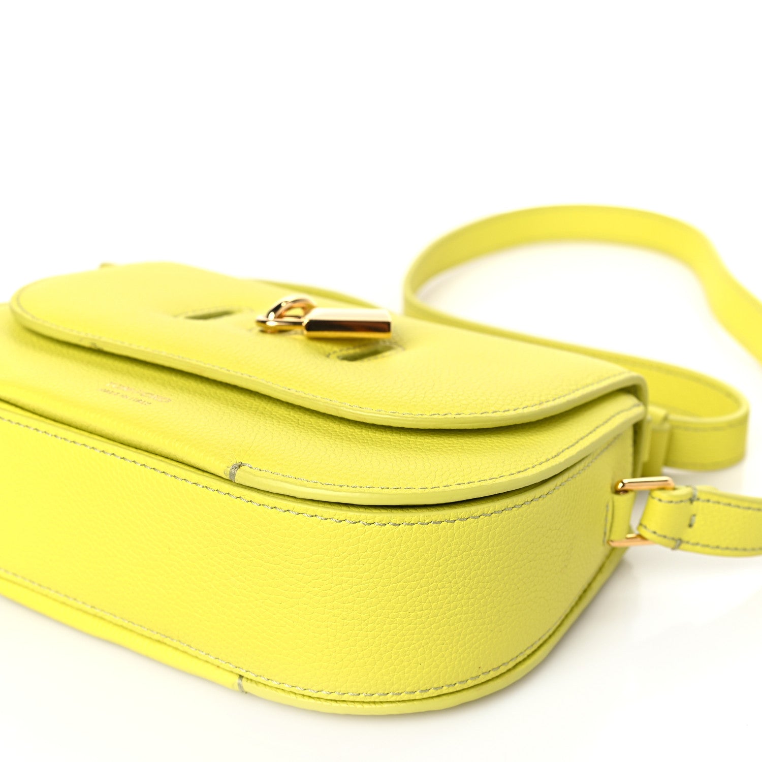 Tom Ford Grained Calfskin Padlock Crossbody Bag Yellow 8 of 8