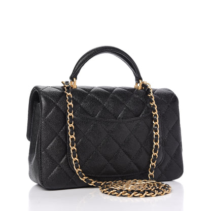 Chanel Caviar Quilted Mini Top Handle Rectangular Flap Black 2 of 10