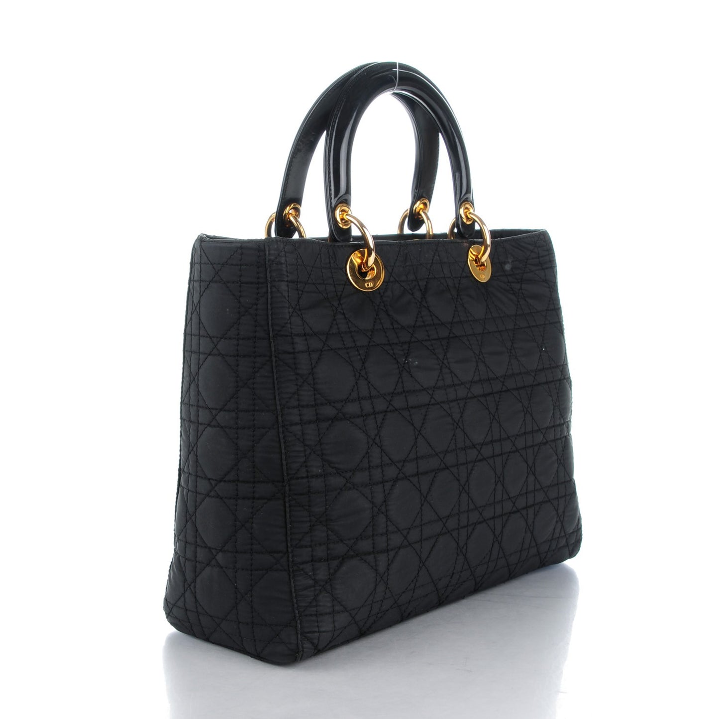 Nylon Cannage Large Lady Dior Black