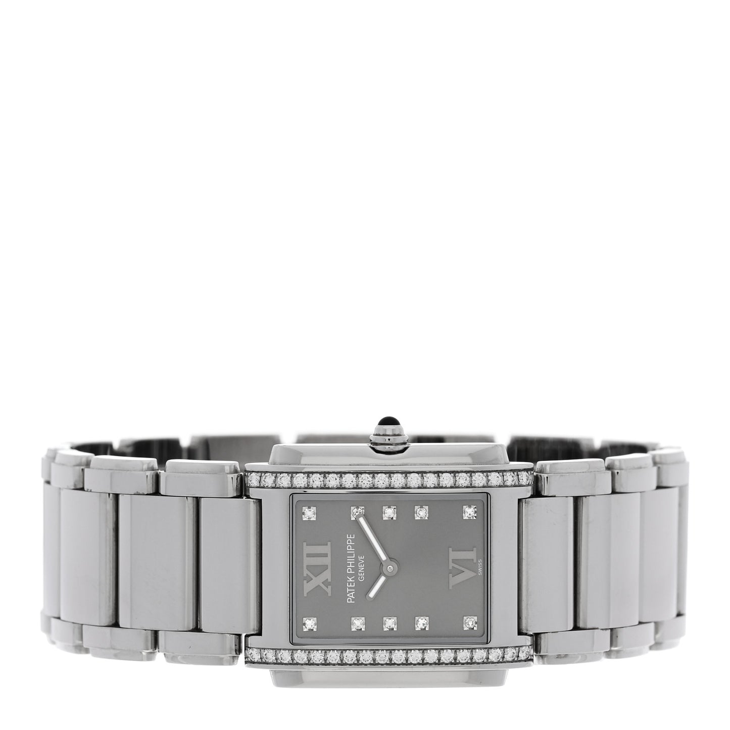 Stainless Steel Diamond 25mm Twenty-4 Quartz Watch Eternal Gray 4910/10A-010