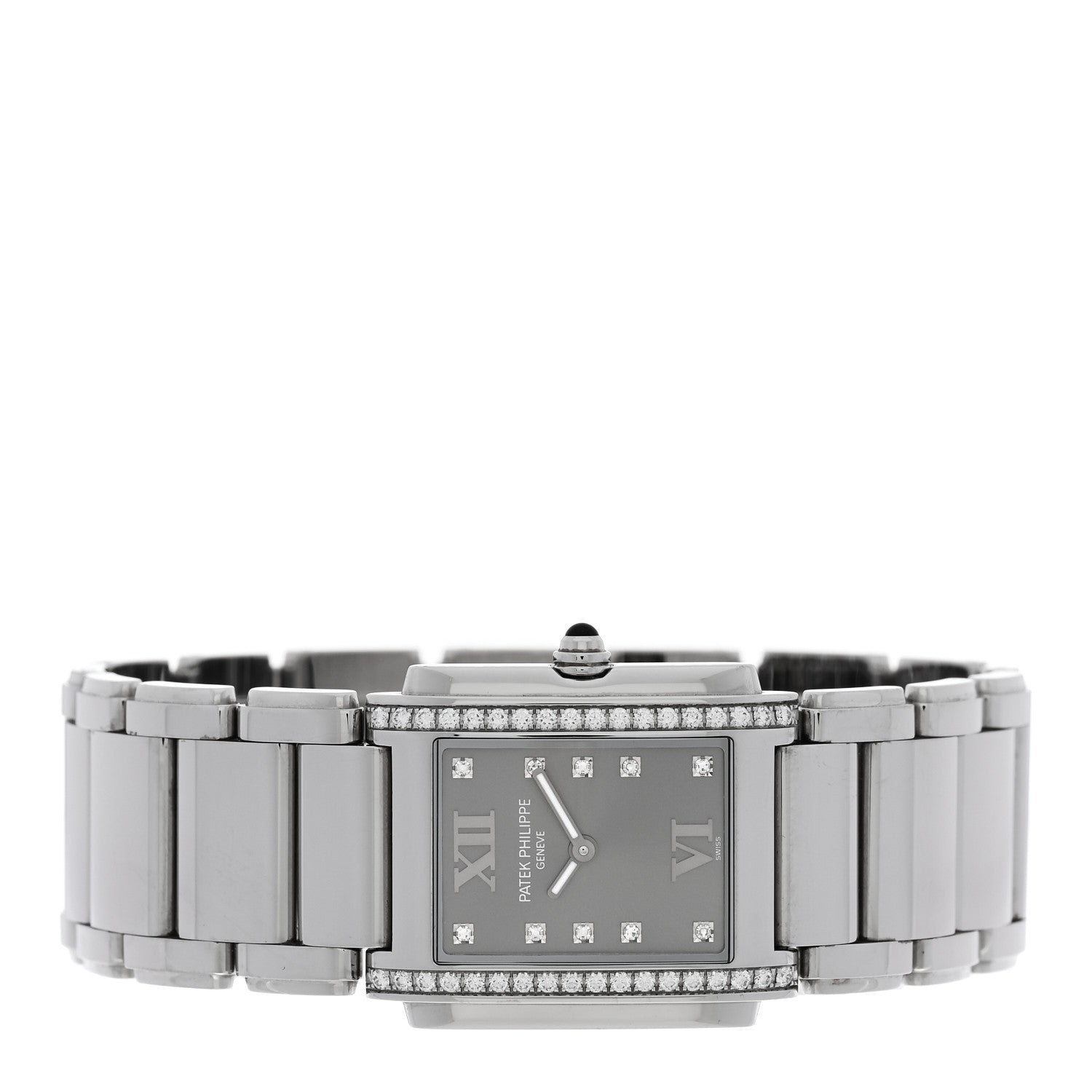 Patek Philippe Stainless Steel Diamond 25mm Twenty-4 Quartz Watch Eternal Gray 4910/10A-010 2 of 5