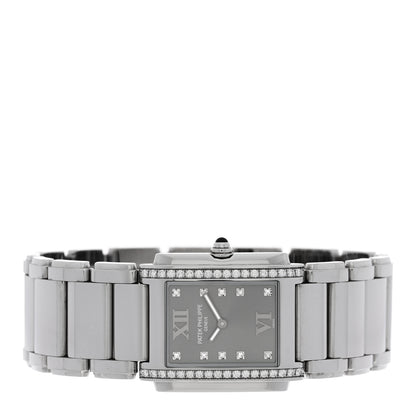 Patek Philippe Stainless Steel Diamond 25mm Twenty-4 Quartz Watch Eternal Gray 4910/10A-010 2 of 5