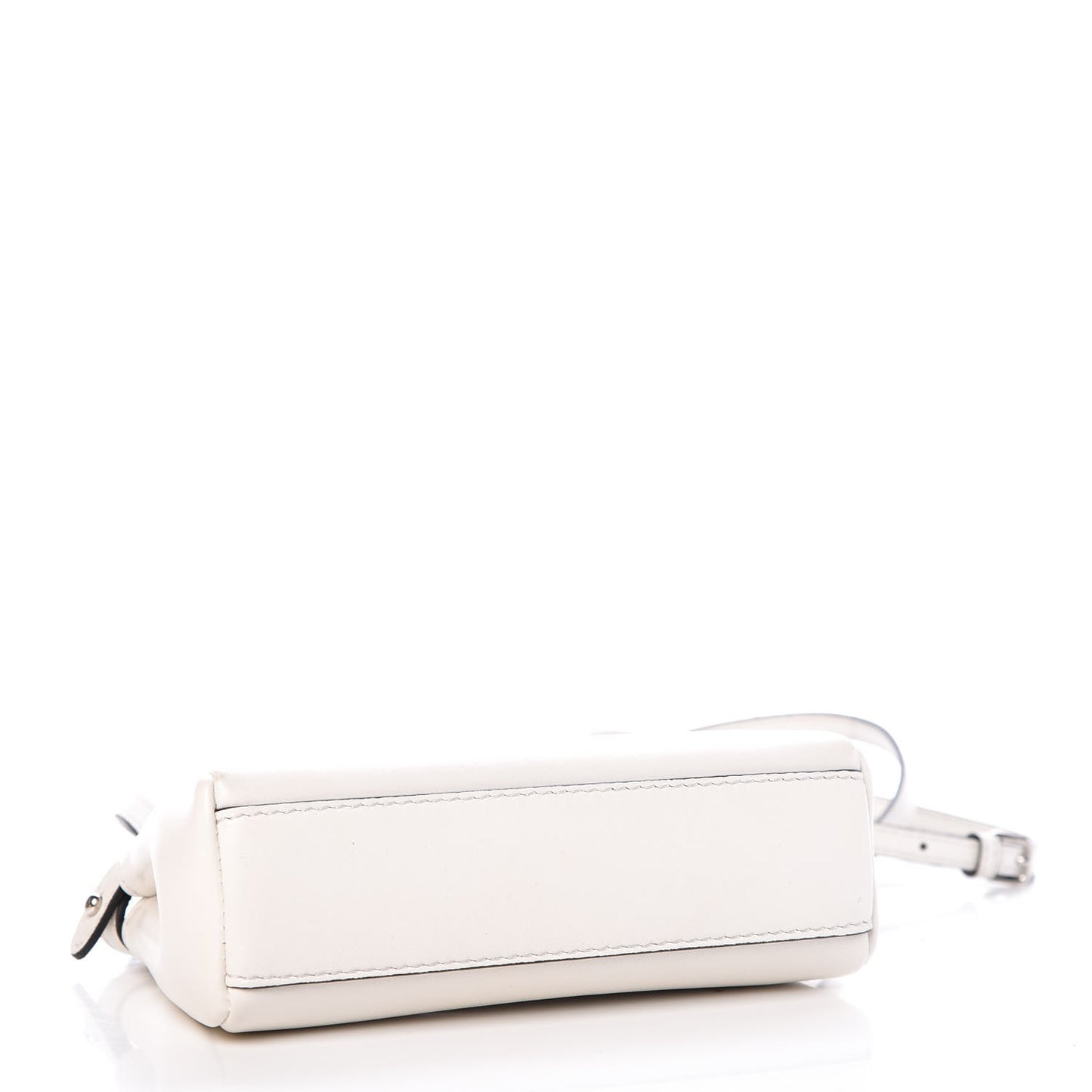 Shiny Nappa Micro Peekaboo Iconic Satchel White