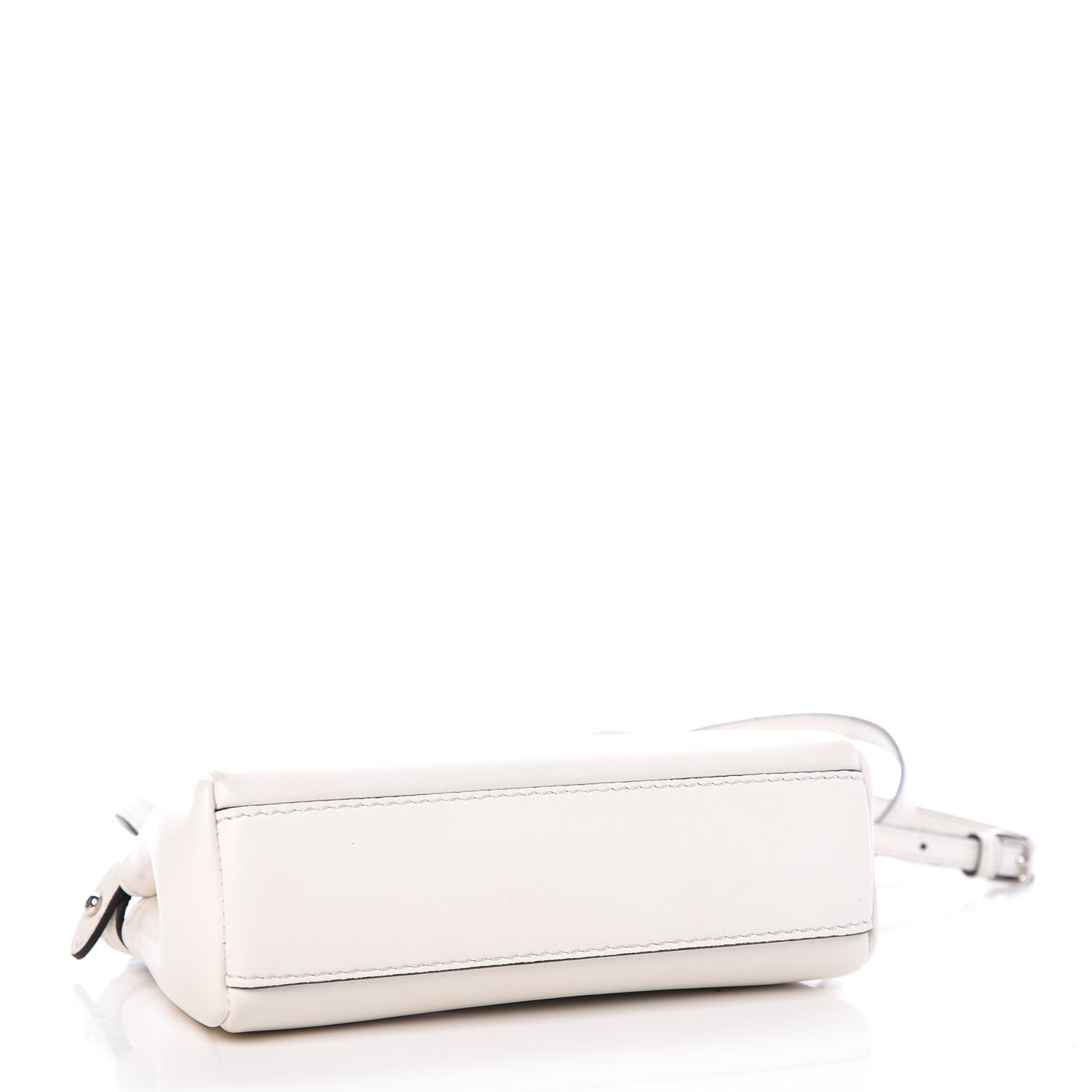 Fendi Shiny Nappa Micro Peekaboo Iconic Satchel White 4 of 9