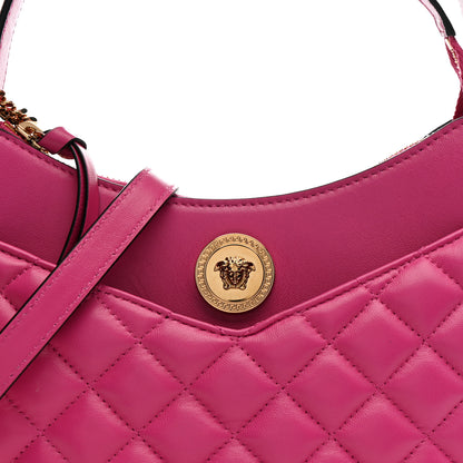 Versace Nappa Quilted Medusa Shoulder Bag Fuchsia 8 of 11