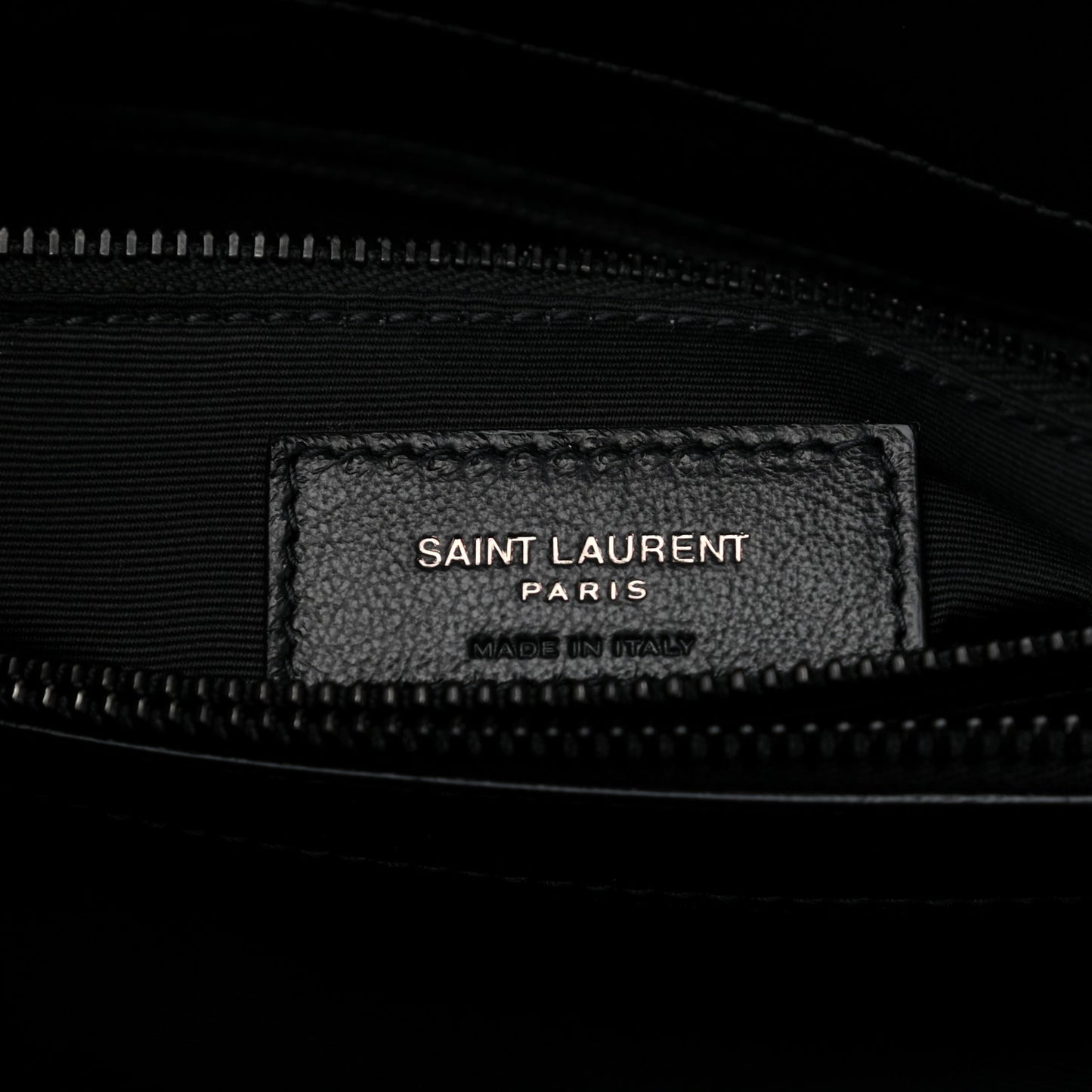 Calfskin Y Quilted Monogram Medium Loulou Chain Satchel Black