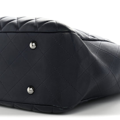 Chanel Calfskin Quilted Large CC Shopping Tote Dark Purple 11 of 11