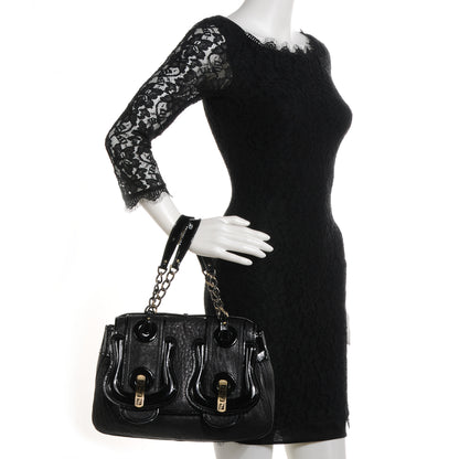 Fendi Nappa Patent B Bag Black 2 of 10