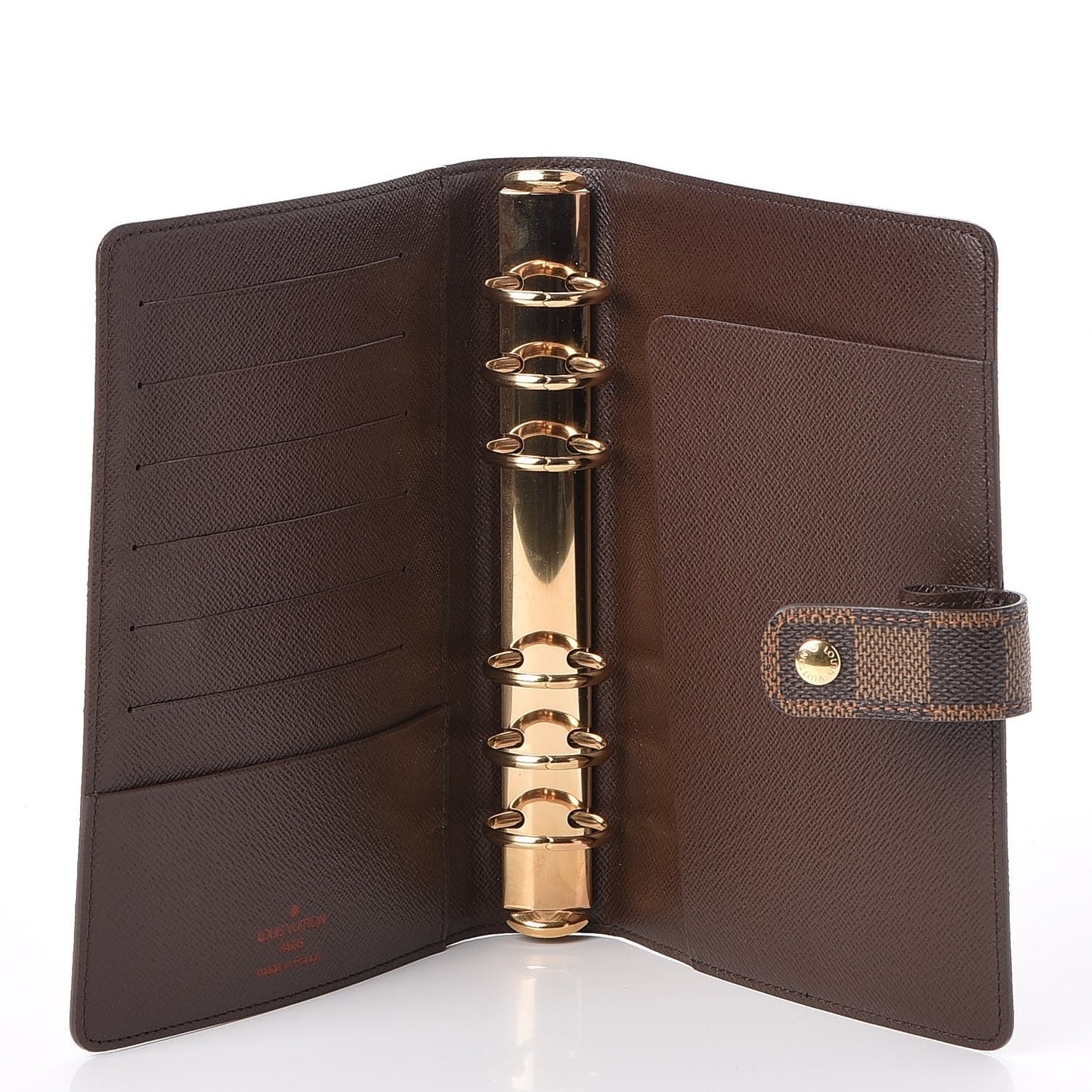Damier Ebene Medium Ring Agenda Cover