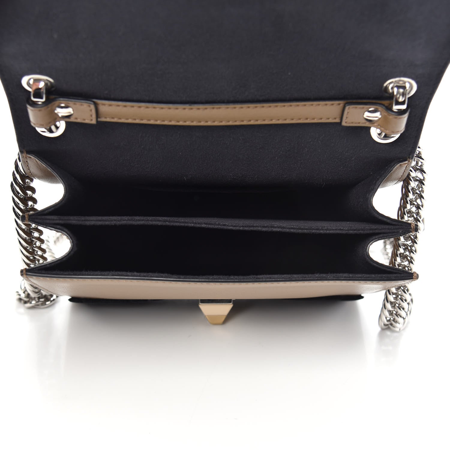 Fendi Calfskin FF Reloaded Small Kan I Shoulder Bag Maya Black 6 of 11