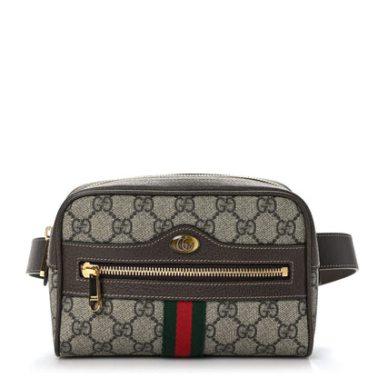 Gucci GG Supreme Monogram Web Small Ophidia Belt Bag 75 30 Dark Brown 1 of 10