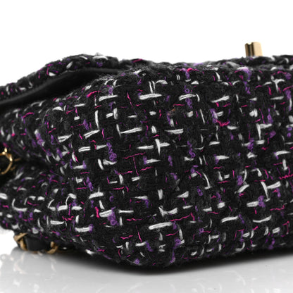 Chanel Tweed Quilted Mini Rectangular Flap Blue Purple Khaki Pink 8 of 9