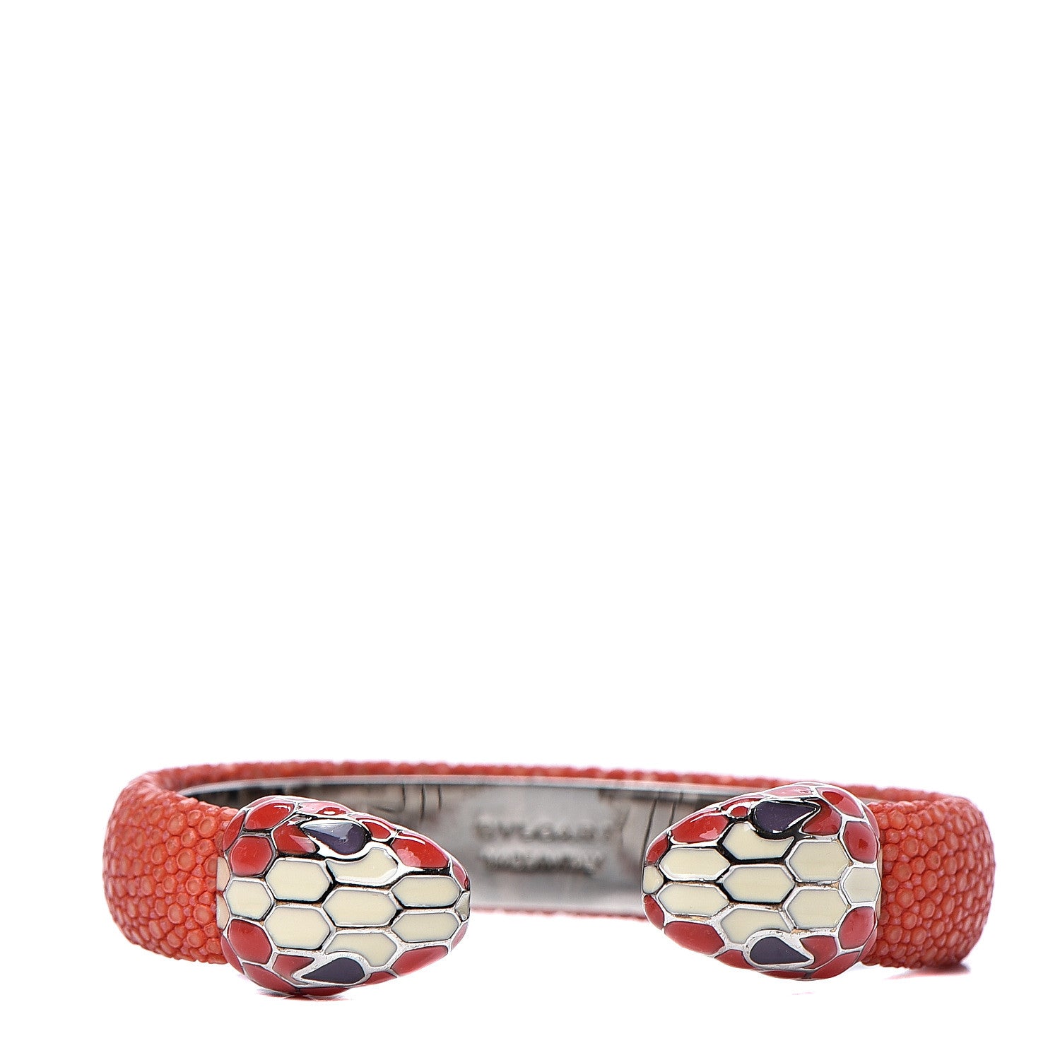 Bulgari Galuchat Serpenti Forever Bracelet S Coral 1 of 3