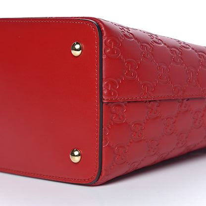Gucci Guccissima Linea A Foldover Tote Red 10 of 11