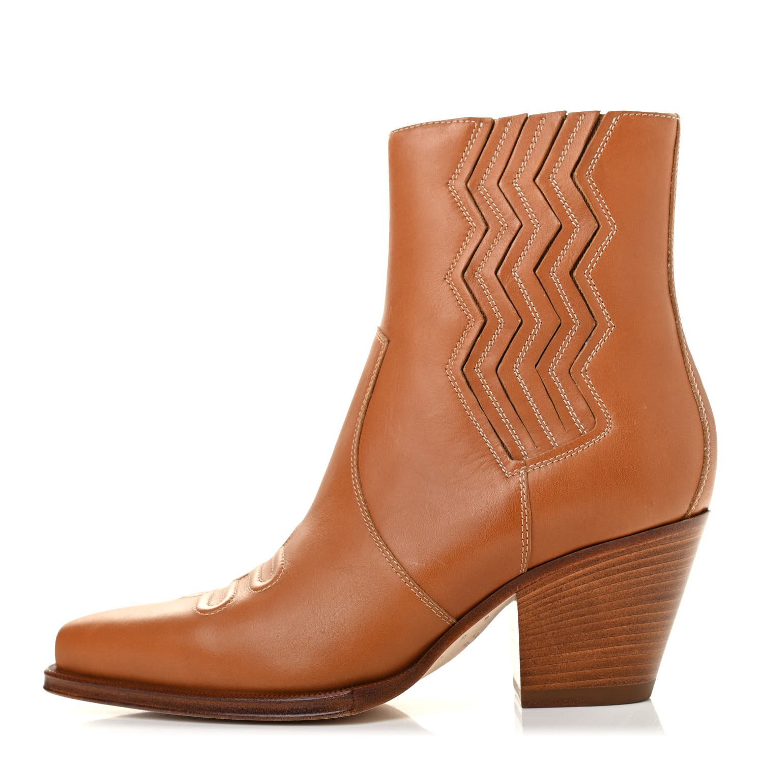 Hermes Calfskin Womens Vegas Ankle Boot 38 Naturel 1 of 8