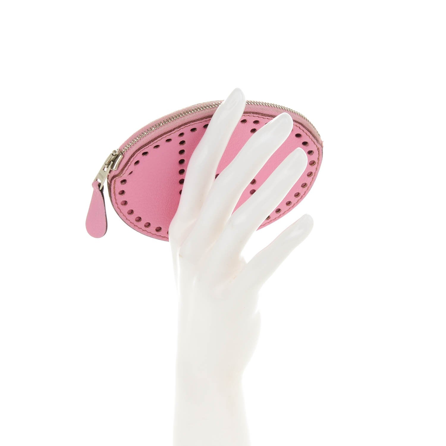 Hermes Chevre Mysore Evelyne Coin Purse Pink 2 of 9