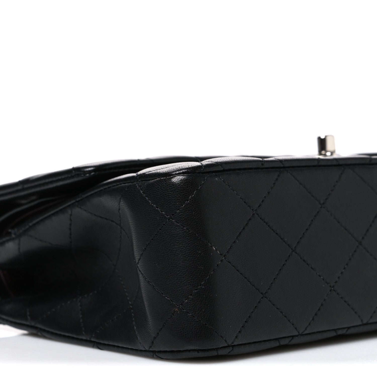 Chanel Lambskin Quilted Medium Double Flap Black 9 of 10