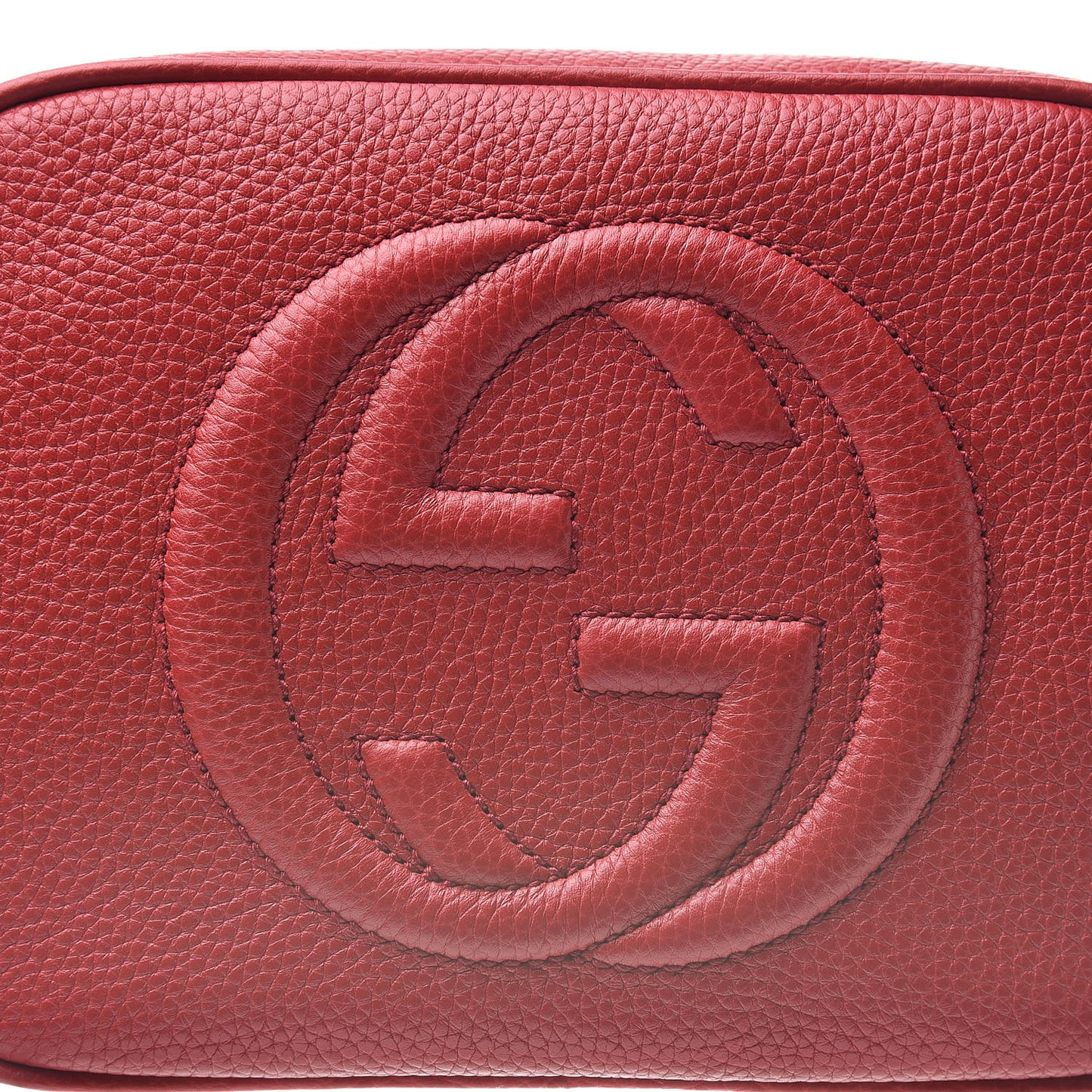 Pebbled Calfskin Small Soho Disco Bag Tabasco Red