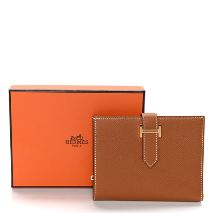 Hermes Epsom Bearn Compact Wallet Gold 10 of 10