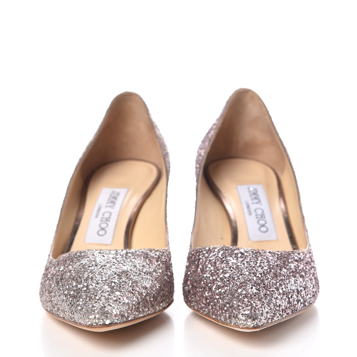 Jimmy Choo Glitter Pointy Toe Romy 85 Pumps 36.5 Pink 2 of 15