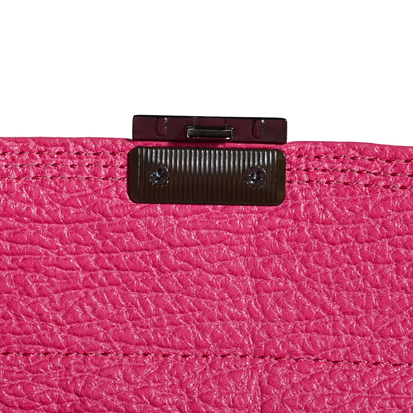 3.1 Textured Calfskin Large Pashli Satchel Bright Fuchsia