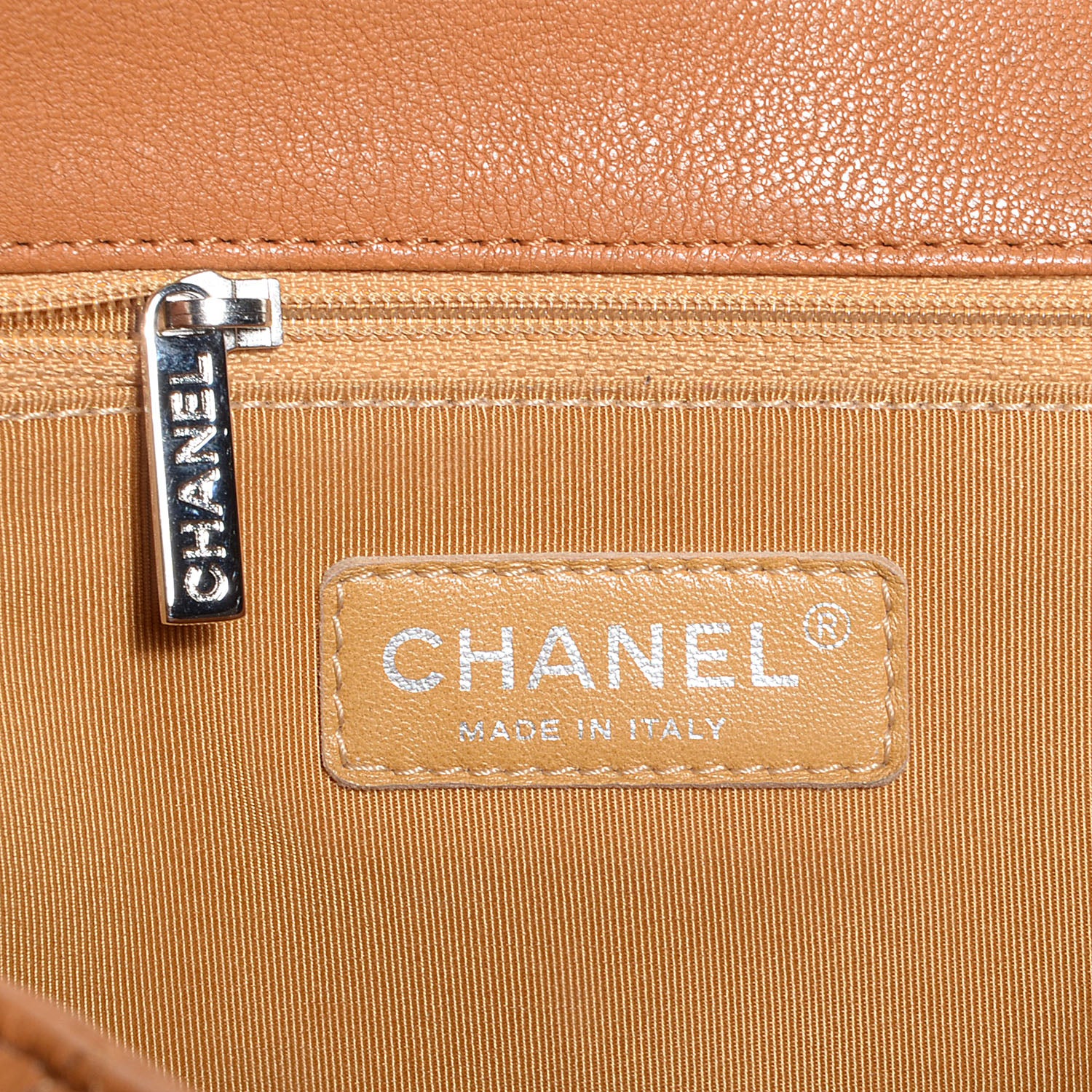 Chanel Washed Lambskin Chain Around Maxi Flap Bag Dark Beige 6 of 7