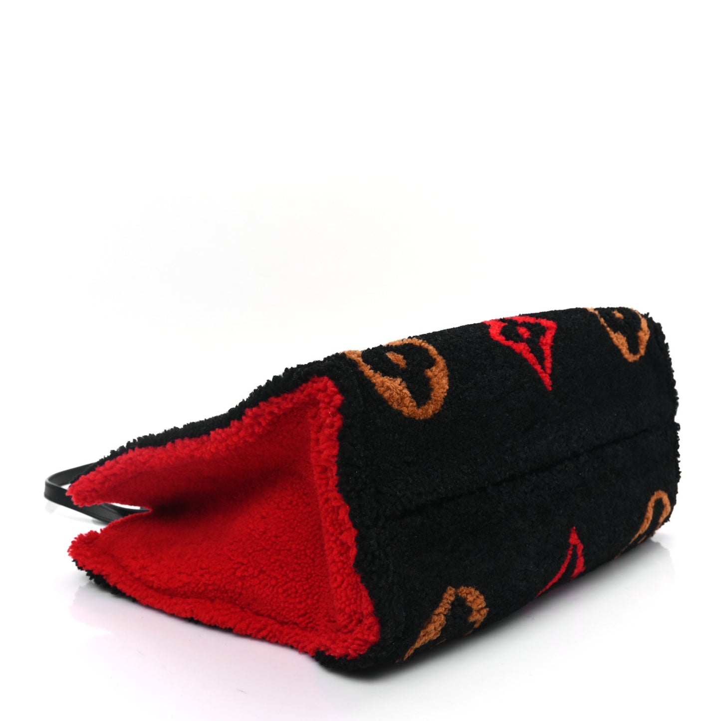Shearling Monogram Giant Teddy Onthego GM Black Red