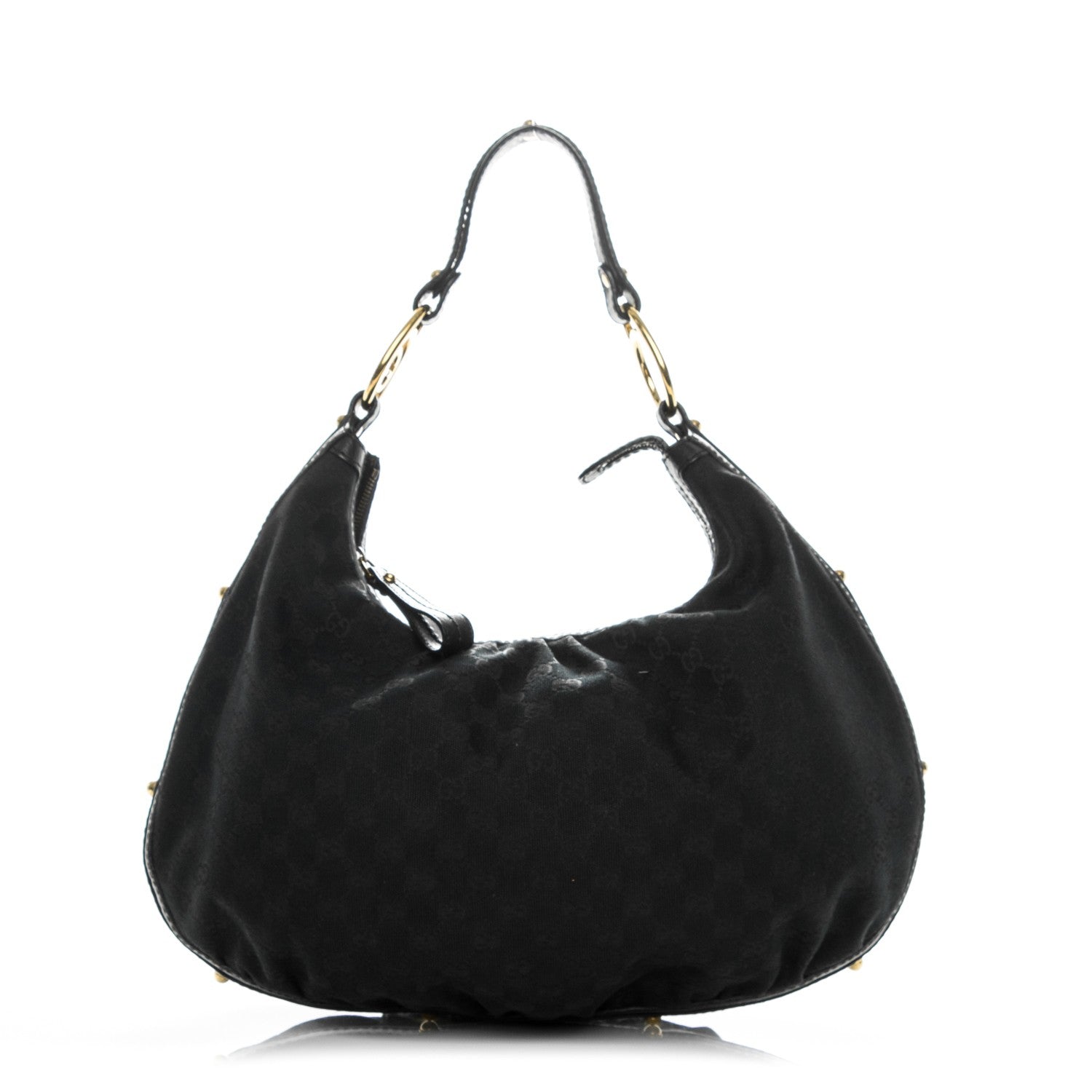 Gucci Monogram Medium Interlocking Hobo Black 1 of 7