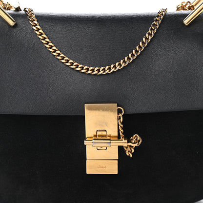 Chloe Suede Calfskin Mini Drew Shoulder Bag Black 9 of 10
