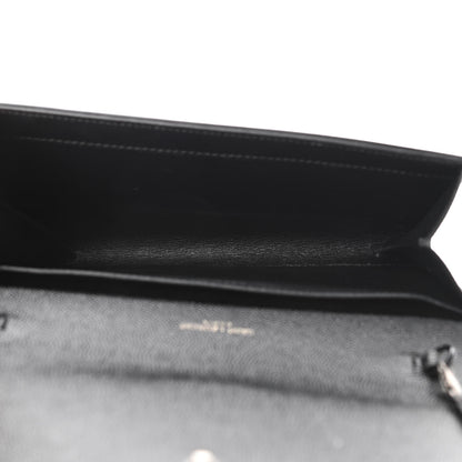 Saint Laurent Grain De Poudre Uptown Chain Wallet Black 6 of 10