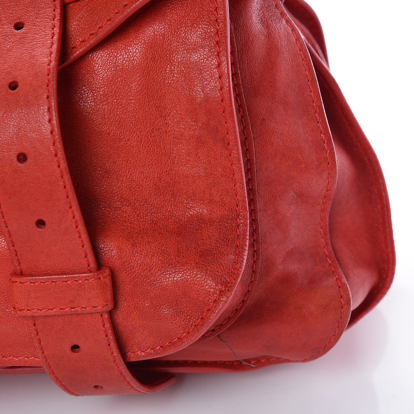 Lambskin PS1 Extra Large Satchel Lipstick Red