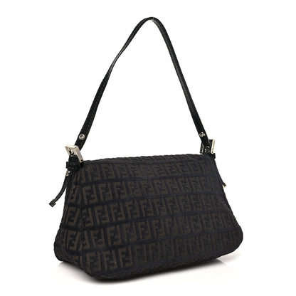 Fendi Zucchino Vitello Mini Mama Baguette Black Moro 3 of 10