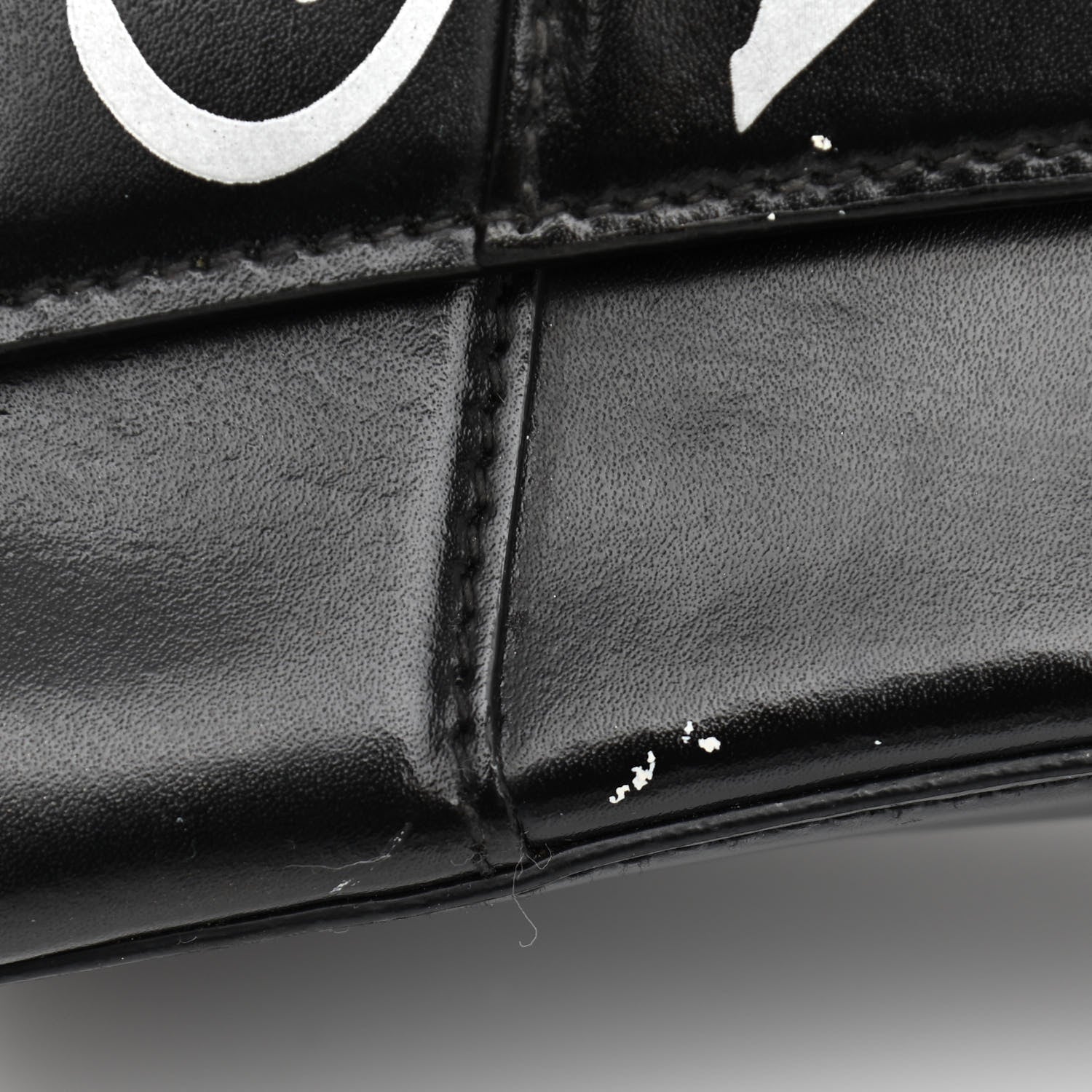 Balenciaga Shiny Box Calfskin Graffiti Logo Small Hourglass Top Handle Bag Black Silver 16 of 18