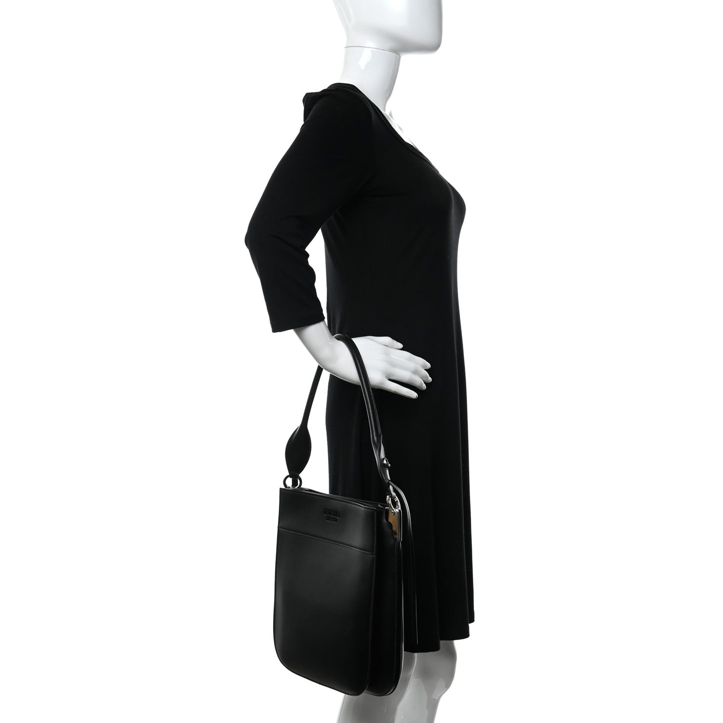 City Calfskin Small Margit Bag Black