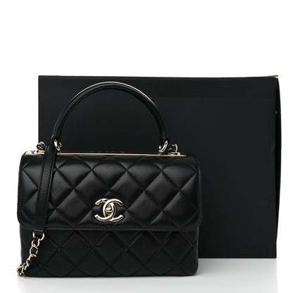 Chanel Lambskin Quilted Small Trendy CC Dual Handle Flap Bag Black 11 of 11