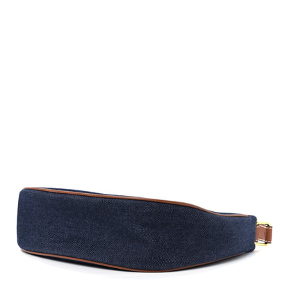 Celine Denim Ava Shoulder Bag Navy Tan 10 of 12