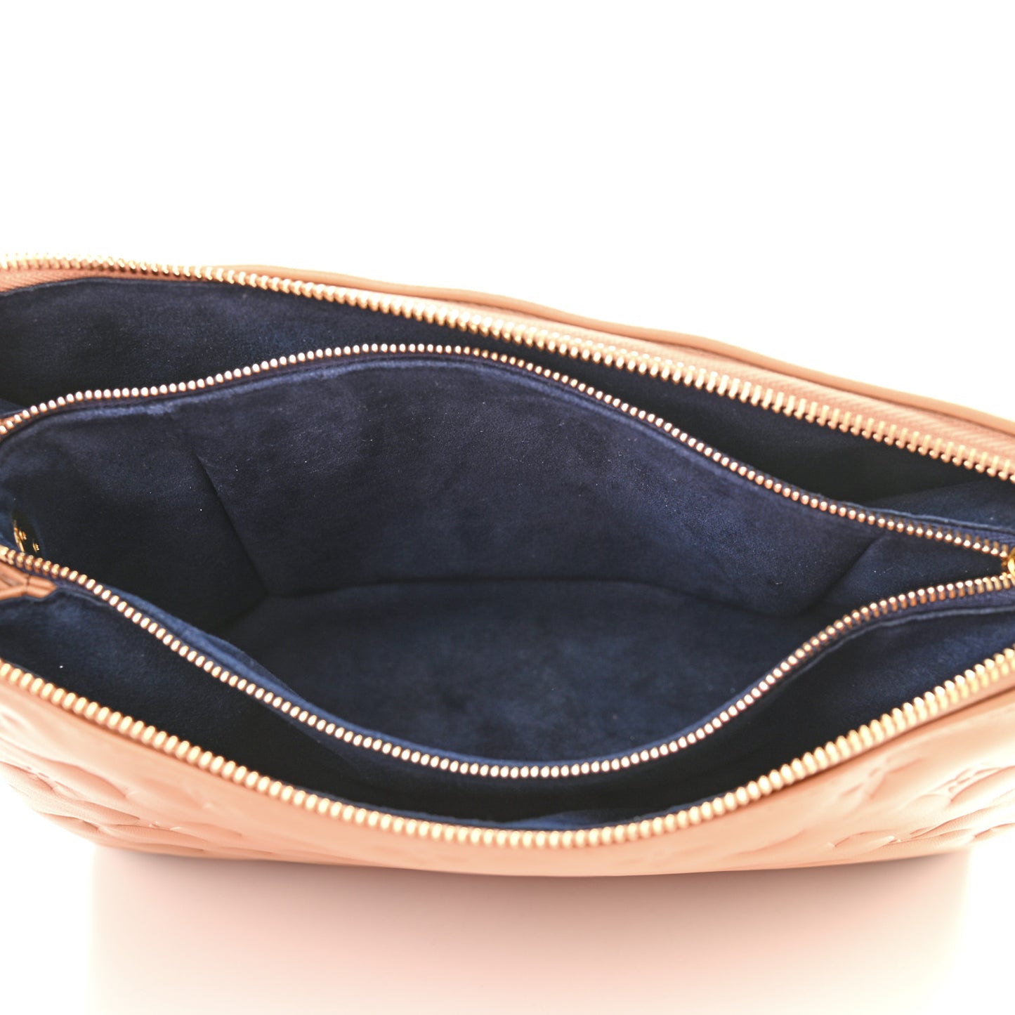 Lambskin Embossed Monogram Coussin PM Camel