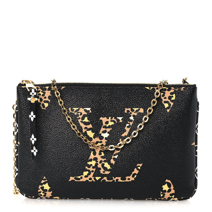 Louis Vuitton Monogram Giant Jungle Pochette Double Zip Black 1 of 12